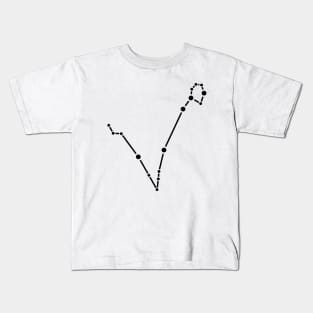 Star Pattern - Pisces (Black) _008 Kids T-Shirt